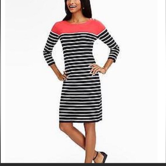 NWT Talbot's Breton striped sweater dress, size small - Picture 1 of 11